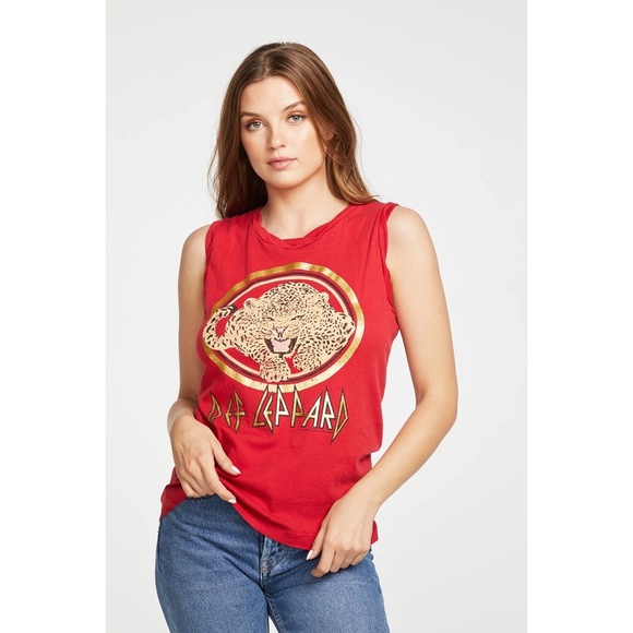 Chaser | NWT Metallic Def Leppard Band Tee - Picture 2 of 10